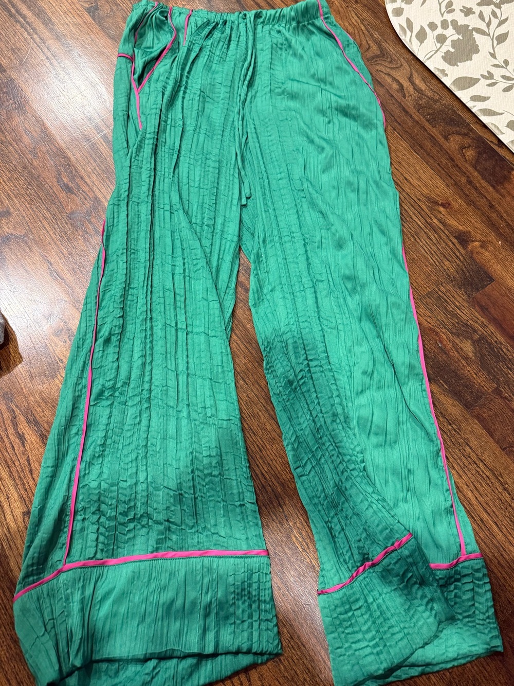 Free People Green Silk Pants - Picture 3 of 3